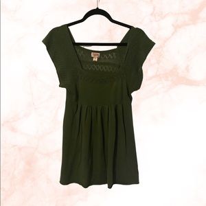 Mossimo supply co. Green babydoll/maternity shirt.